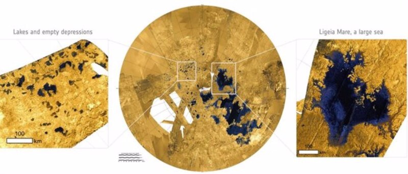 Mapa de la superficie de Titán