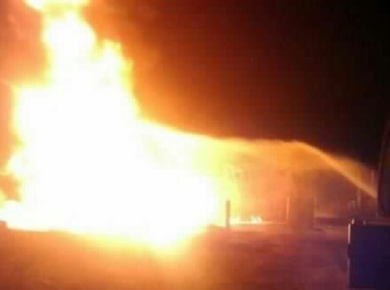 Incendio en una gasolinera