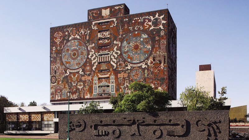 Mural de la Biblioteca Central de la UNAM