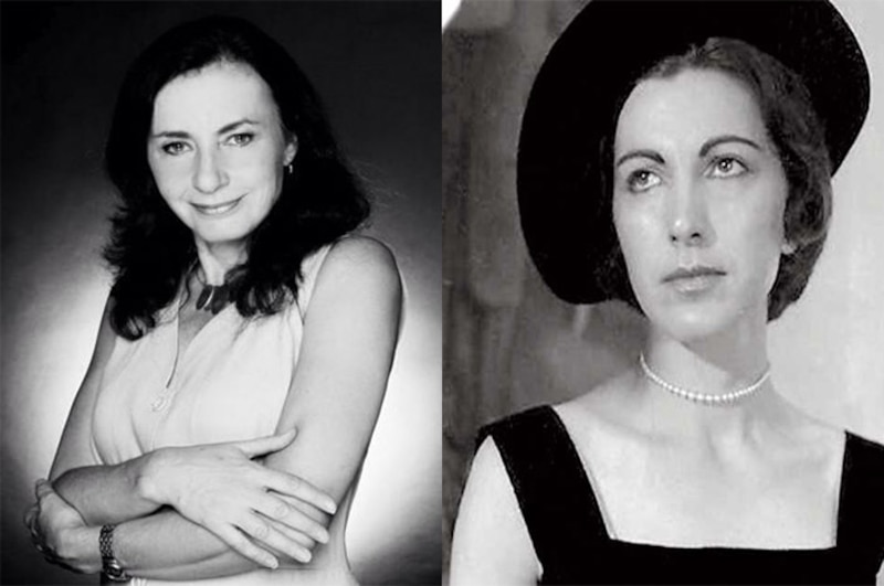 Dos mujeres, una de ellas con sombrero y otra sin él.