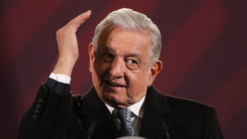 El presidente de México, Andrés Manuel López Obrador, durante una conferencia de prensa.