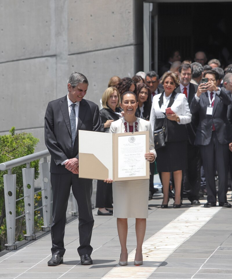 Entrega de la constancia de mayoría a Claudia Sheinbaum