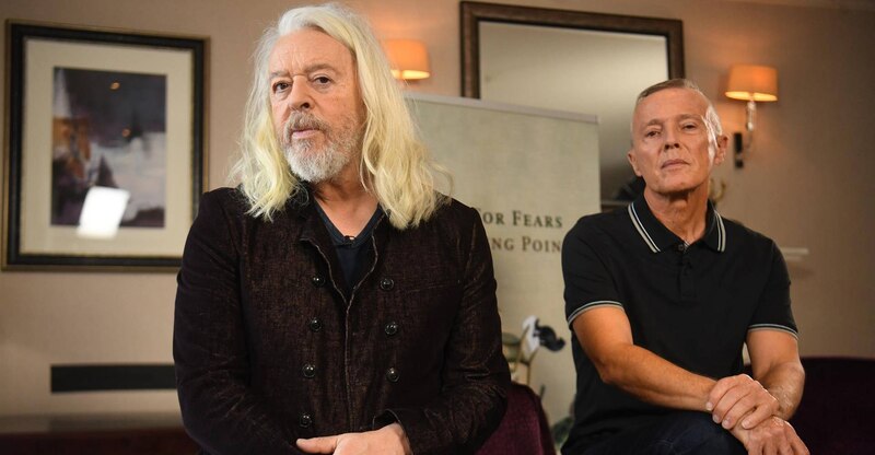 Roger Waters y David Gilmour, de Pink Floyd, se reúnen para una entrevista.