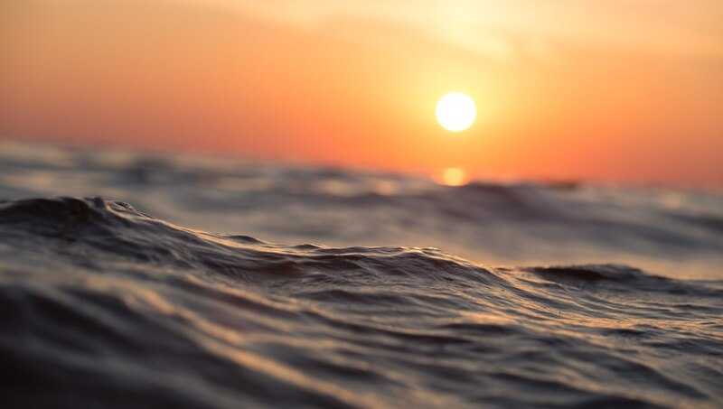 Atardecer en el mar