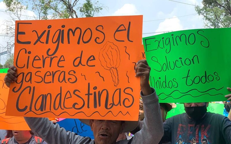 Protesta contra las gaseras clandestinas