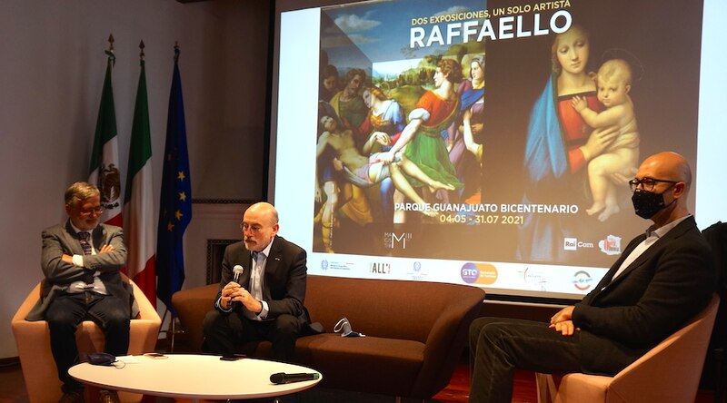 Presentación de las exposiciones de Rafael en el Parque Guanajuato Bicentenario