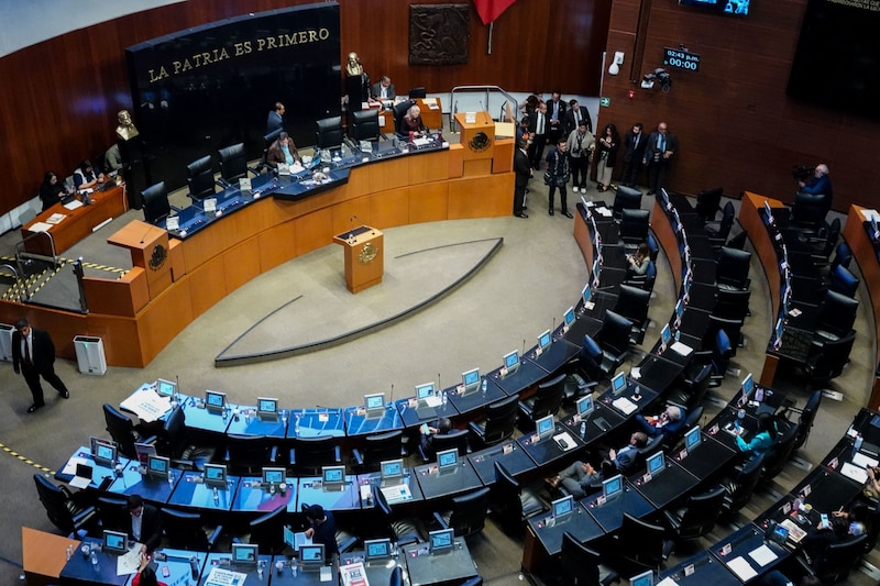 Aspecto general de la sesión ordinaria de la Cámara de Senadores en el marco de la LXVI Legislatura.