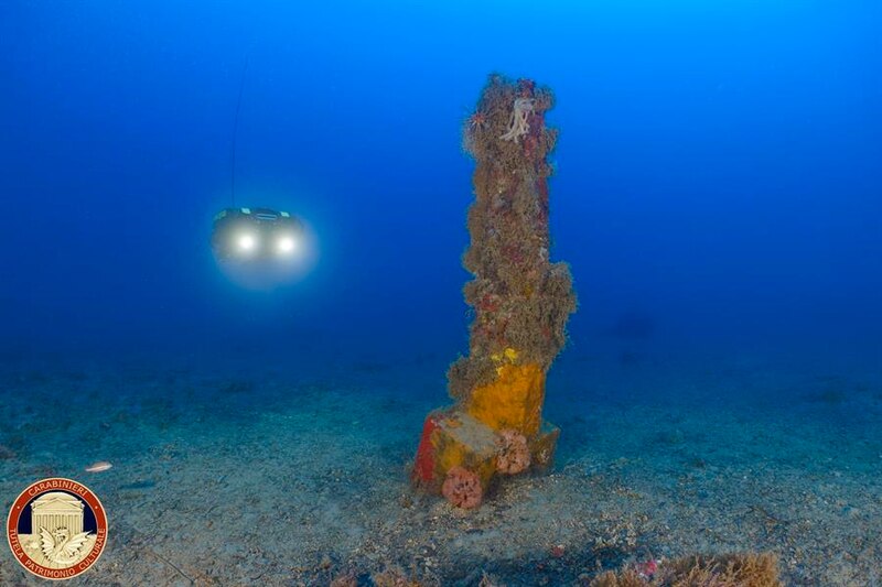Restos del pecio del barco romano hallados en el mar Mediterráneo