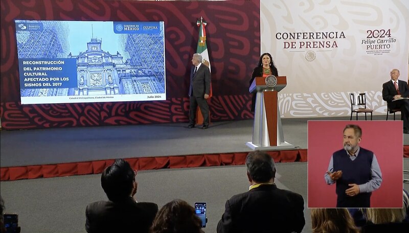 Title: Conferencia de prensa sobre la reconstrucción del patrimonio cultural afectado por los sismos del 2017