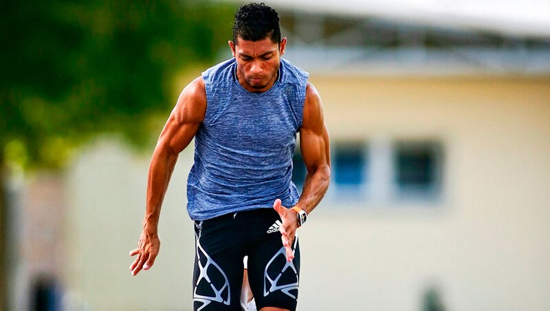 Atleta en la pista