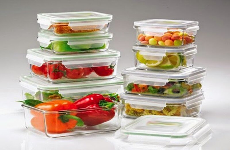 Contenedores de vidrio para almacenar alimentos