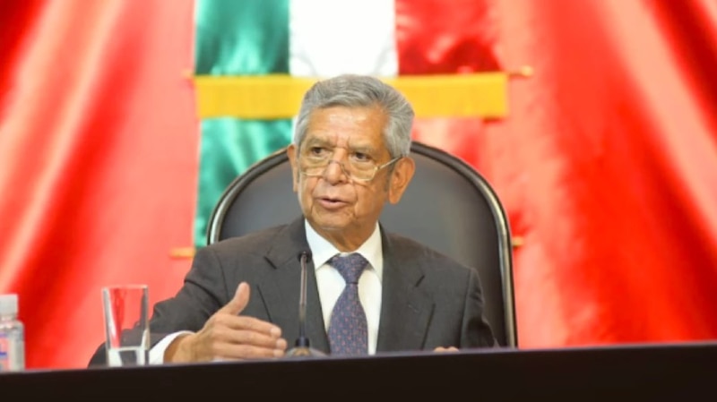 El presidente de México, Andrés Manuel López Obrador, da un discurso.