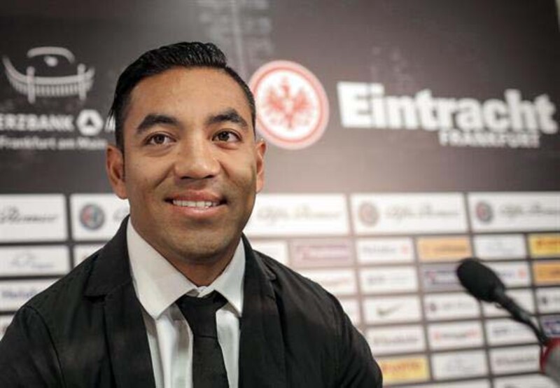 El jugador del Eintracht, Makoto Hasebe, en la rueda de prensa previa al partido contra el Bayern de Múnich