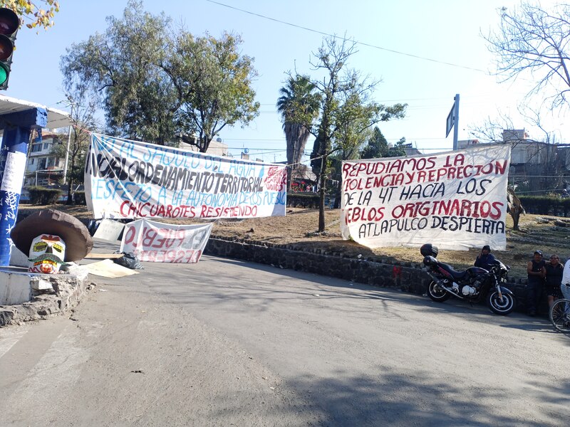 Protesta en México por el desalojo de un campamento indígena