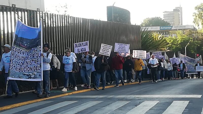 Marcha en contra de la falta de agua en la Ciudad de México