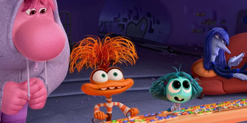 Los personajes de la película "Inside Out" en una escena de la película.