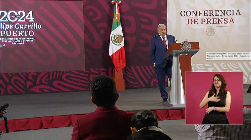 El presidente Andrés Manuel López Obrador ofrece su conferencia de prensa matutina