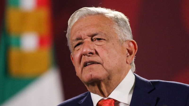 El presidente Andrés Manuel López Obrador durante una conferencia de prensa.