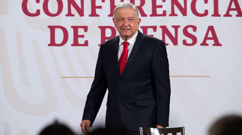 El presidente Andrés Manuel López Obrador en una conferencia de prensa