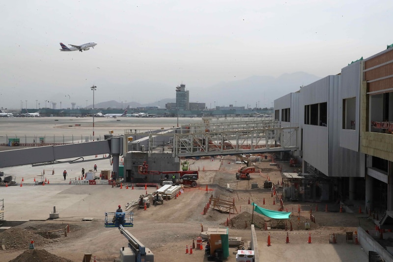 Construcción del nuevo aeropuerto de Santiago