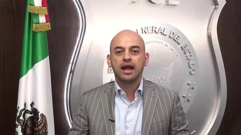 Edgar Maldonado, Fiscal General de Morelos, durante comunicado oficial