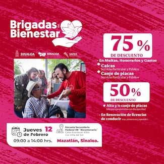 Aprovecha los descuentos en adeudos vehiculares en la Brigada del Bienestar del DIF Mazatlán