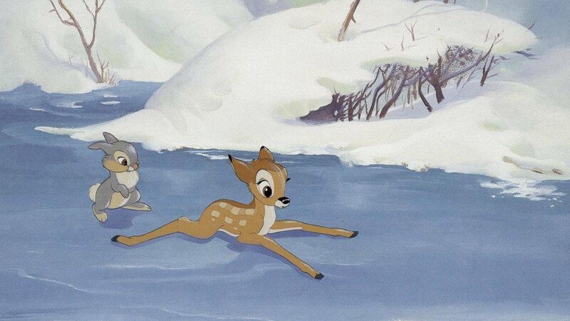 Bambi sobre hielo