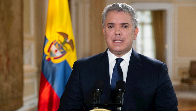 El presidente de Colombia, Gustavo Petro, da un discurso.