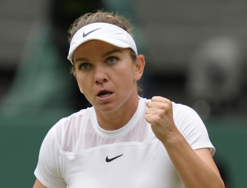 La tenista Garbiñe Muguruza celebra su victoria en Wimbledon