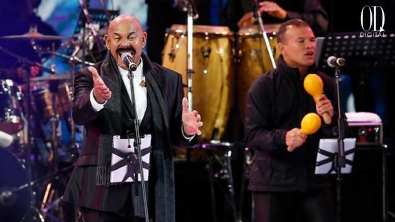 Los cantantes venezolanos Yordano y Huáscar Barradas en concierto.