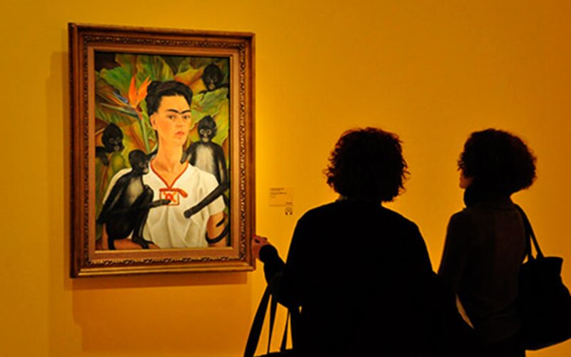 Autorretrato de Frida Kahlo con monos