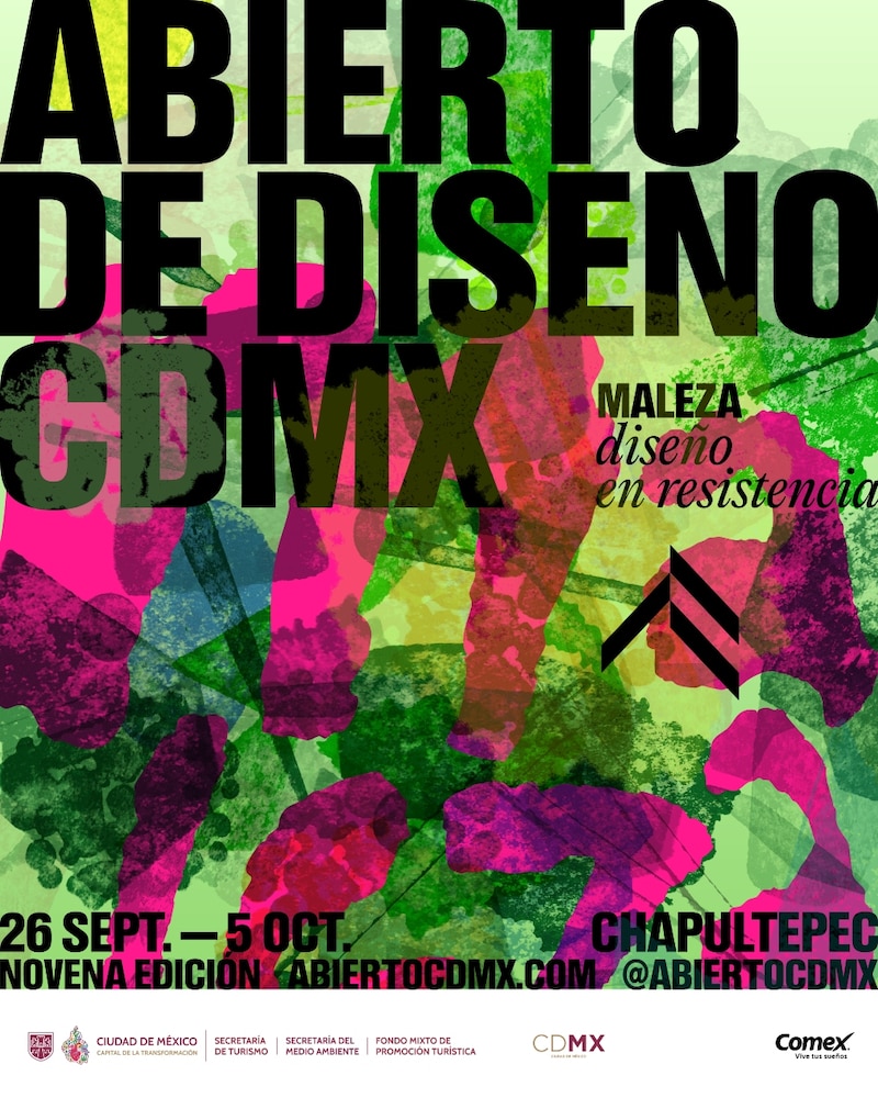 Cartel oficial del Abierto Mexicano de Diseño CDMX