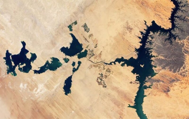 Imagen satelital del delta del Nilo