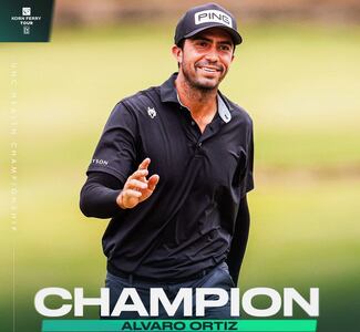  Álvaro Ortiz obtiene su primera victoria en el Korn Ferry Tour, fue de infarto 