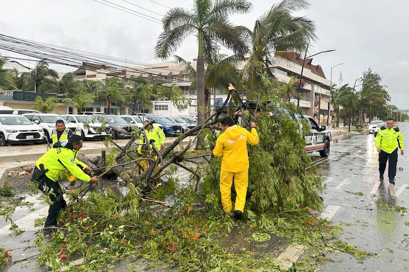 Huracán en Cancún