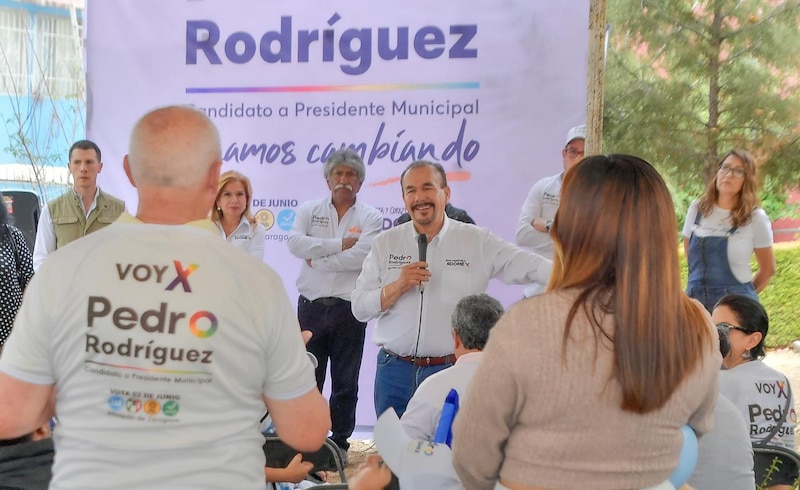 Pedro Rodríguez, candidato a presidente municipal, encabeza evento de campaña