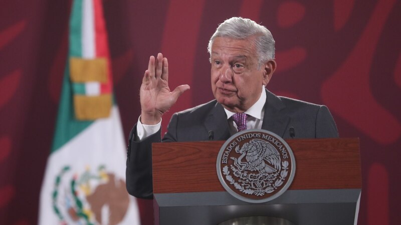 El presidente Andrés Manuel López Obrador durante una conferencia de prensa.