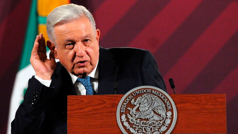 El presidente Andrés Manuel López Obrador durante una conferencia de prensa.