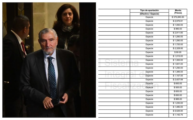 Adán Augusto se mostró generoso con su partido, al darle 1 millón 897 mil 740 pesos como aportación