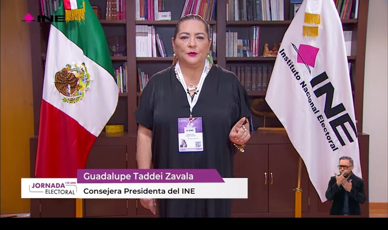 Consejera Presidenta del INE, Guadalupe Taddei Zavala