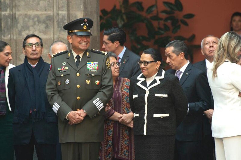 El General Secretario de la Defensa Nacional, Luis Cresencio Sandoval González, durante la ceremonia de toma de posesión del nuevo gobernador de Zacatecas, David Monreal Ávila.