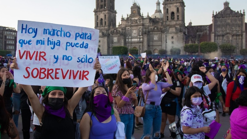 Marcha por el Día Internacional de la Mujer en la Ciudad de México