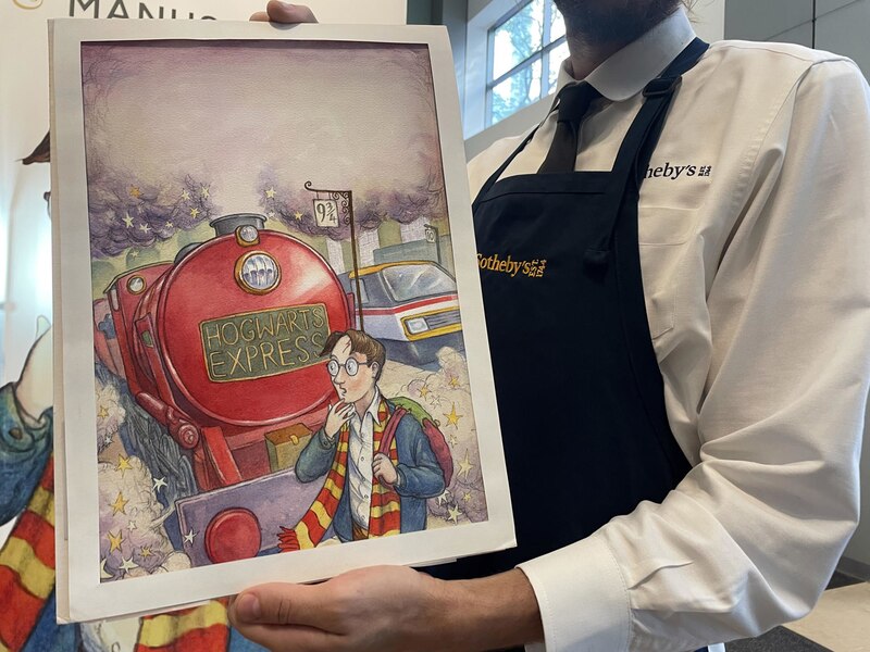 Ilustración original de Harry Potter y el Expreso de Hogwarts
