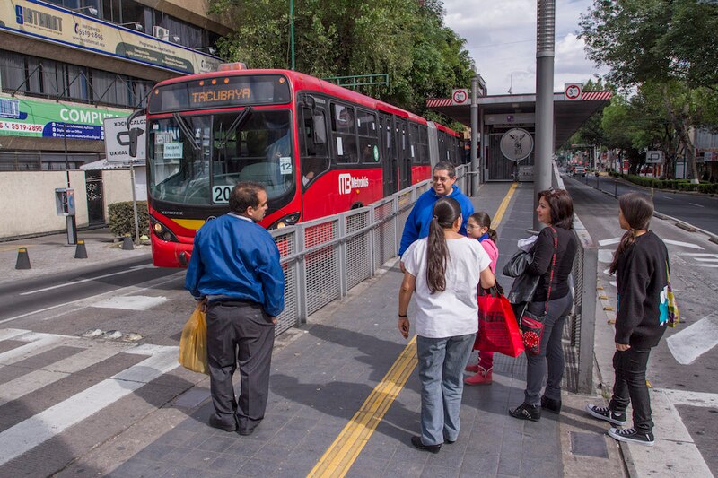 Parada de autobús en la Ciudad de México