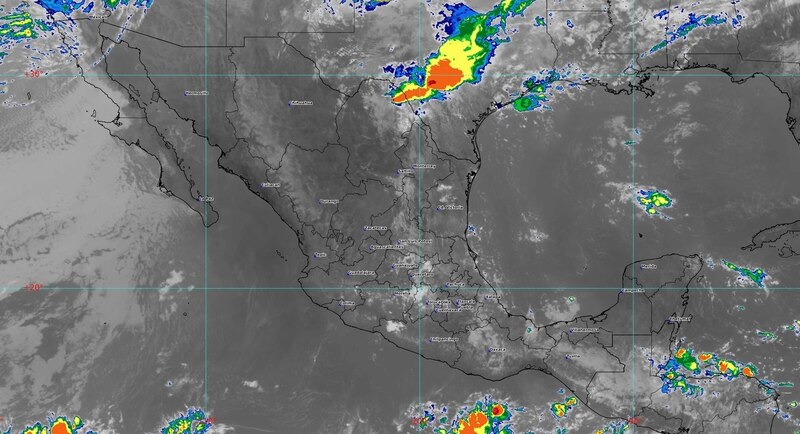 Imagen de satelital de México de tope de nubes del 2 de noviembre del 2024