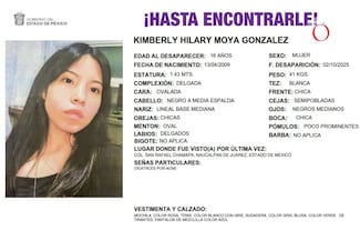 Kimberly Moya, estudiante del CCH Naucalpan, salió a sacar copias y lleva cuatro meses desaparecida