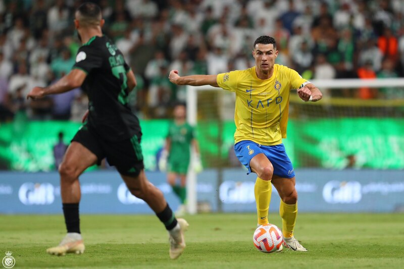 Cristiano Ronaldo, el jugador portugués del Al-Nassr, durante un partido de fútbol.