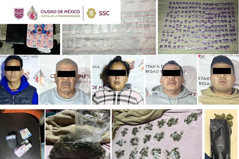 Cinco personas detenidas como resultado de dos órdenes de cateo en domicilios en Iztapalapa