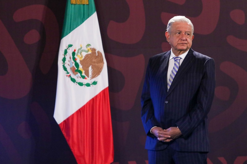 El presidente Andrés Manuel López Obrador durante una conferencia de prensa.