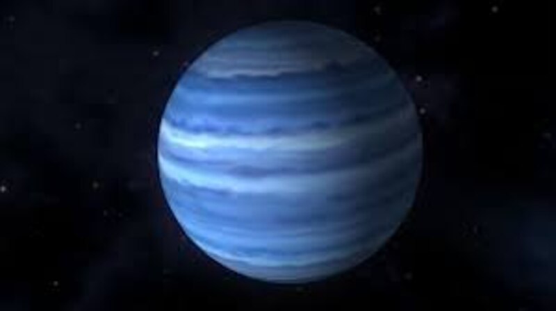 Un planeta azul en el espacio